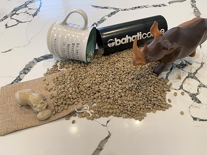 Kenyan AA Unroasted Green Arabica Coffee Beans - Premium AA Grade Quality - 100% Pure Arabica Coffee Beans With Optimal Flavor Freshness &amp Aroma - Handpicked Washed &amp Sun Dried 20 LB