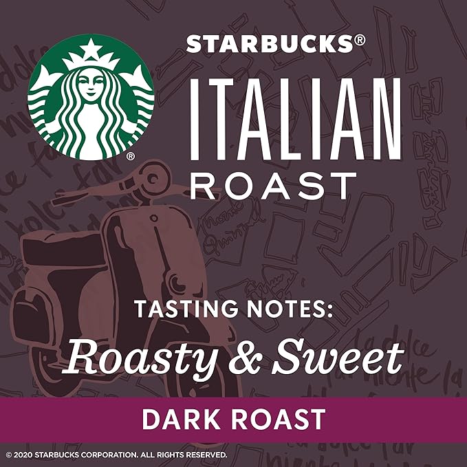 Starbucks Dark Roast Ground Coffee — Italian Roast — 100% Arabica — 6 bags (20 oz. each)