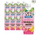 Mooala - Organic Strawberry Bananamilk Lunchbox Friendly Shelf-Stable Non-Dairy Nut-Free Plant-Based Beverage On the Go 12 Pack