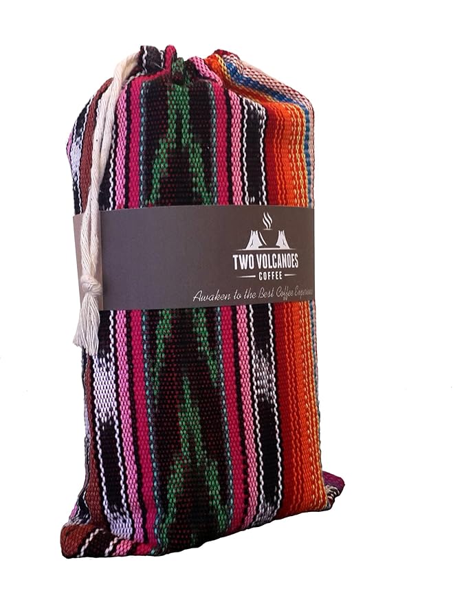 Two Volcanoes Coffee - Gourmet Guatemala Whole Bean Medium Roast Single-Origin Coffee Gift Bag. 1 lb