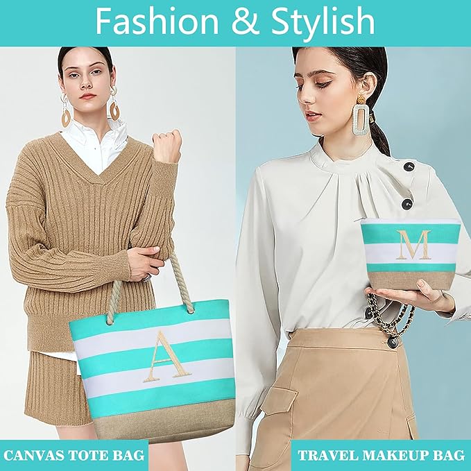 YOOLIFE Beach Bags for Women - Travel Canvas Beach Tote Pool Waterproof Bag Travel Essentials Gifts for Women Birthday
