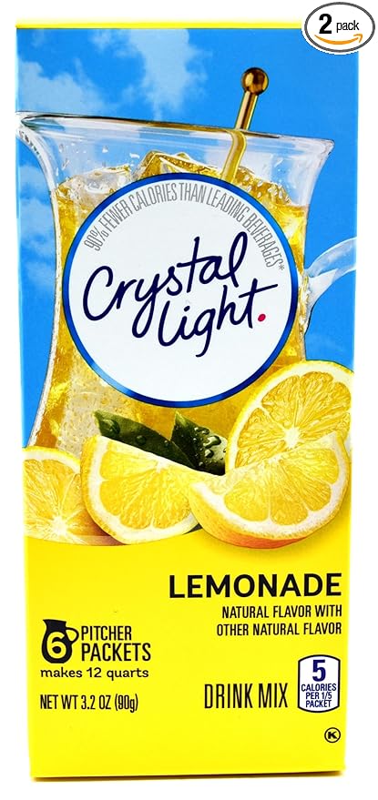 Crystal Light Lemonade Drink Mix (12-quart) 3.2-ounce Packages (Pack of 2)