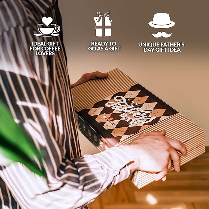 Father's Day Gift Box for Coffee Lovers - 10 of The World's Finest Single Estate Specialty &amp Organic Coffees | Brew &amp Enjoy Anytime Anywhere | Hamper Style Letterbox Gift Idea for Dad &amp H