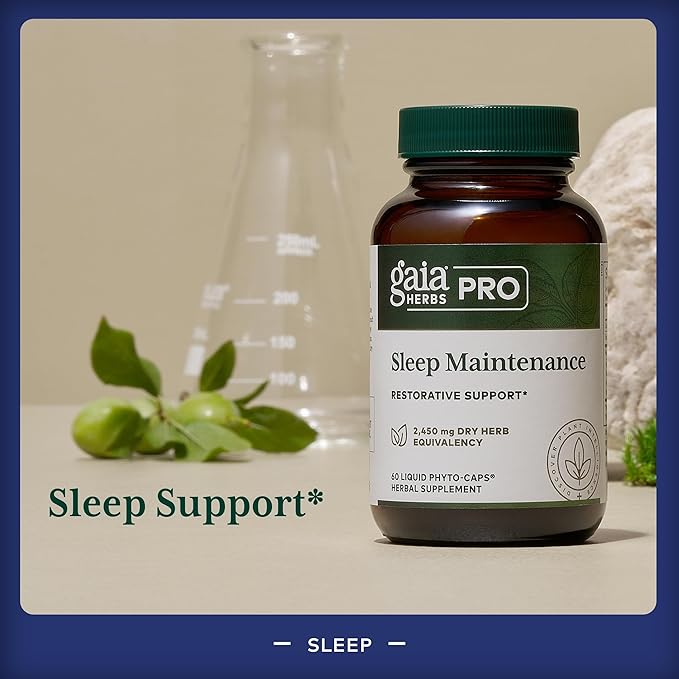 GAIA HERBS PRO Sleep Maintenance - Adrenal Health &amp Sleep Support* &amp PRO Somni-Mint Rosmarinic Complex - Sleep Health &amp Relaxation Support Supplement* - Bundle (Pack of 2)