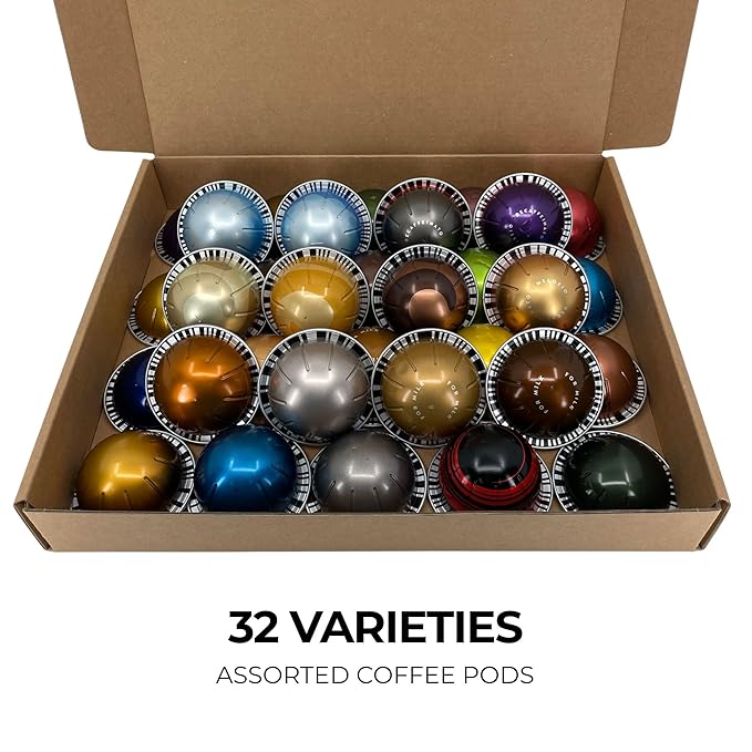 Discovery Coffee Sampler 16/32 Variety Pack | Assorted Coffee Pods with Flavor Guide | Coffee Gift Set (32 Variety)