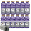 Low-Calorie Sports Drink Grape Flavor 20 Fl Oz Bottles (Pack of 12) – Electrolyte Thirst Quencher for Rehydration &amp Hydration Support Bundle with Vallary Ice Towel.