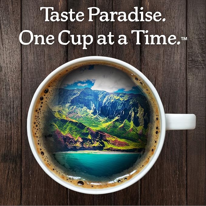 Kauai Coffee Pods Compatible with K-Cup Pods for Keurig Brewers – 20% Hawaiian Arabica – Dark Roast Rich Smooth No Bitterness – Na Pali Coast 1 Pack of 24 Single Serve Cups
