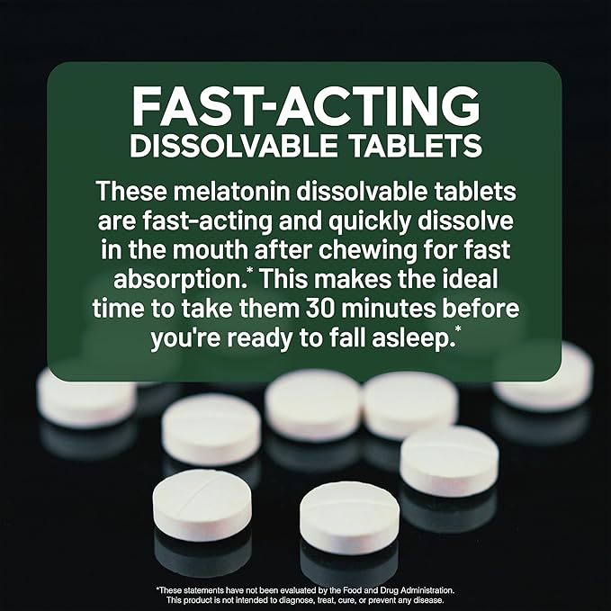 Smarter Nutrition Smarter Sleep Melatonin Dissolvable Tablets 4.5mg + Natural Clinically Proven Lactium® - Sleep &amp Stress Support - Mint Flavor Melatonin Tablets - Non-GMO-360 Count[180-Day Supply