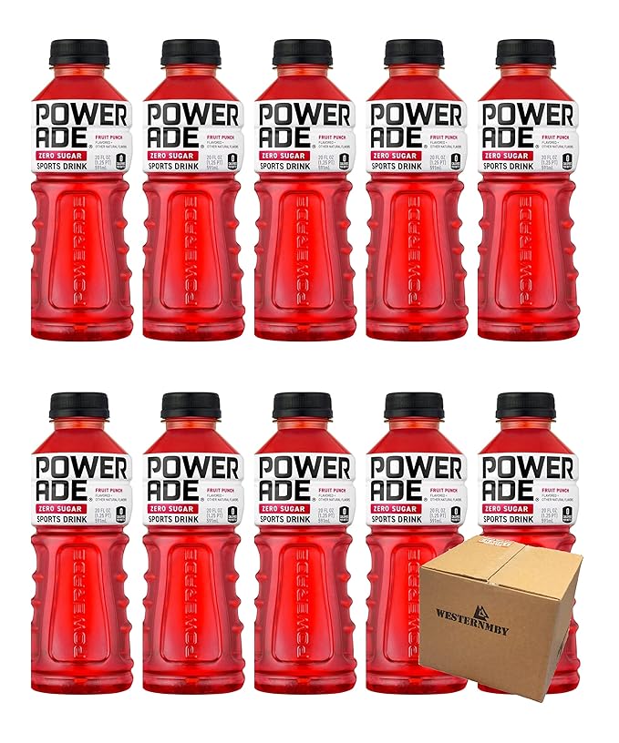 WESTERNMBY POWERADE Zero Fruit Punch 20 Fl Oz 10 bottles Total:200.0 Fl Oz