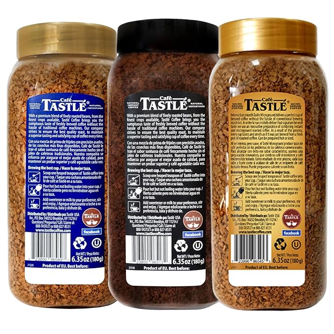Café Tastlé Supremo Blend Solo Delight Microground 3 Jars of 6.35oz (19.05 Oz)