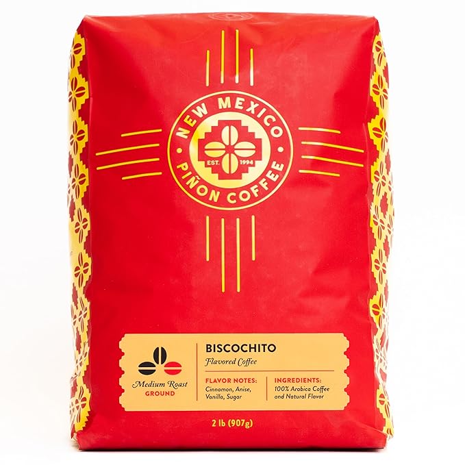 New Mexico Piñon Coffee Naturally Flavored Coffee (Biscochito Ground 2 pound)