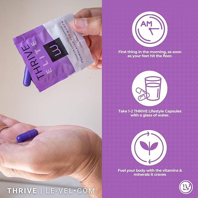 Le-Vel Thrive Elite Lifestyle Capsules - Nutritional Supplement 30 Count (Vitamin B2 60 Capsules)