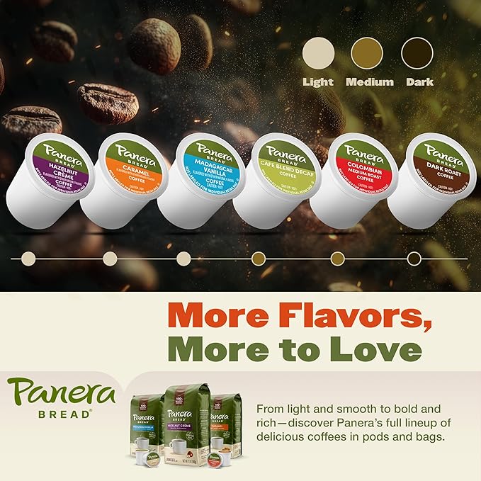 Panera Bread Cinnamon Roll Coffee Cups - Medium Roast Single Serve Pods 100% Arabica No Artificial Flavors Bakery-Cafe Inspired Keurig Compatible 60 Single Serve Pods (6 Packs of 10)