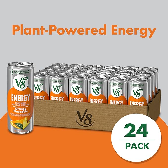 V8 +ENERGY Orange Pineapple Energy Drink 8 Ounce Can (Case Of 24)