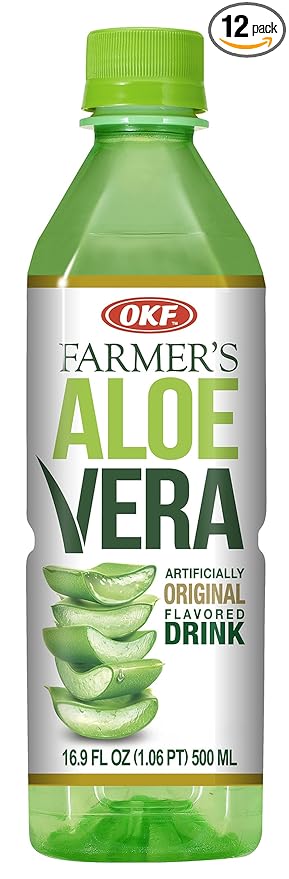 OKF Farmer's Aloe Vera Drink Original 16.9 Fluid Ounce (Pack of 12)