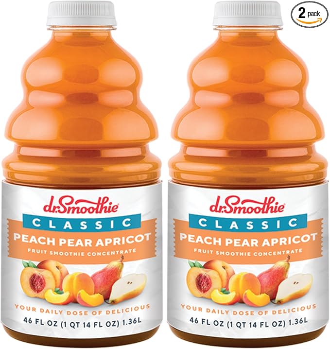Dr. Smoothie Mixes Classic Peach Pear Apricot 46 fl. oz. (Pack of 2)