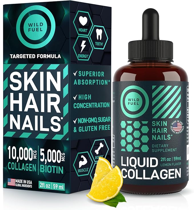 WILD FUEL Liquid Collagen and Appetite Suppressant Health and Wellness Bundle