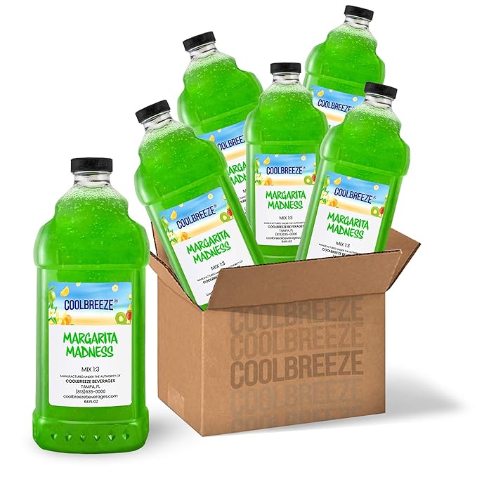 Coolbreeze Margarita Frozen Drink Machine Mix - One Case 6 1/2 Gallon Bottles