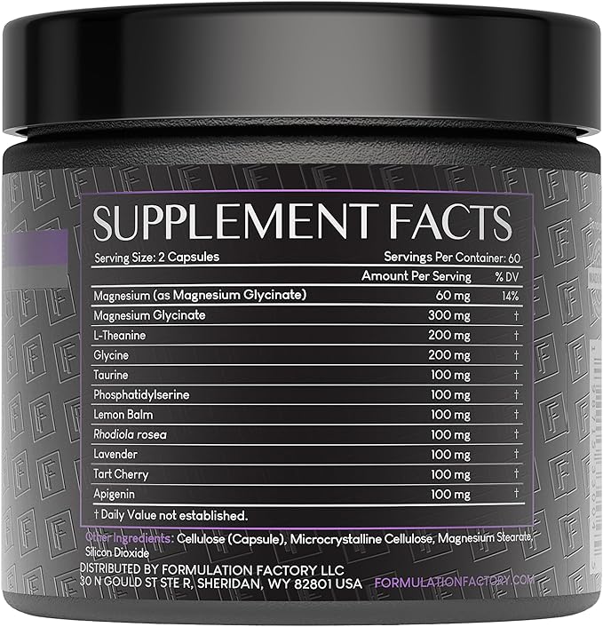 The Night Before 10-in-1 Midnight Maximizer Sleep Aid Stress Relief Cognition Relaxation Recovery Focus Magnesium Glycinate L-Theanine &amp More (120 Capsules – 2 Month Supply)