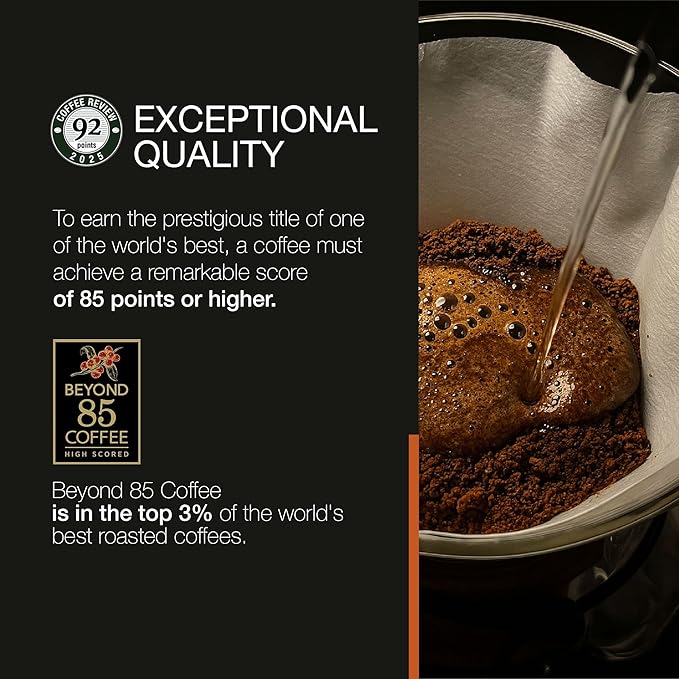 BEYOND 85 COFFEE Espresso Premium Colombian Coffee Medium Roast Fruity Nutty &amp Chocolatey Notes Whole Bean 12 OZ