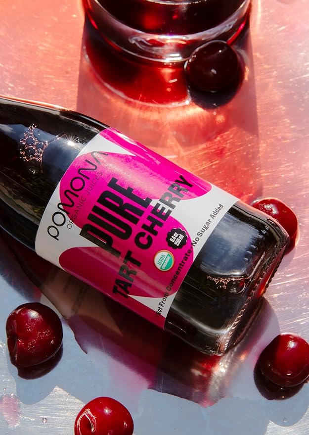 Pomona Organic Pure Tart Cherry Juice Cold Pressed Non-GMO No Sugar Added Not from Concentrate Gluten Free Kosher Certified Preservative Free8.4 Fl Oz (Pack of 12)