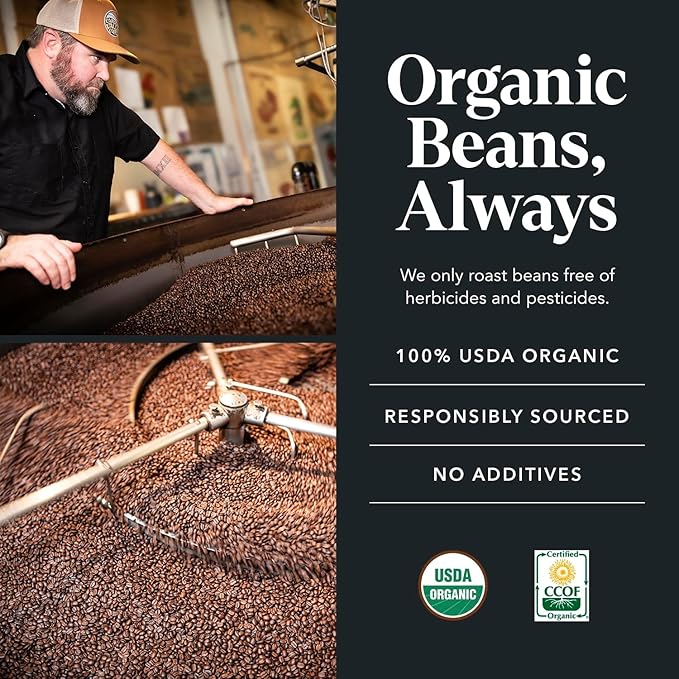 Carmel Valley Coffee Roasting Foglifter® Reserve – Whole Bean Organic Medium Dark Roast Coffee Connoisseur's Premium Blend Citrus Zest &amp Toffee Notes 12 Ounce Bag (2 Pack)