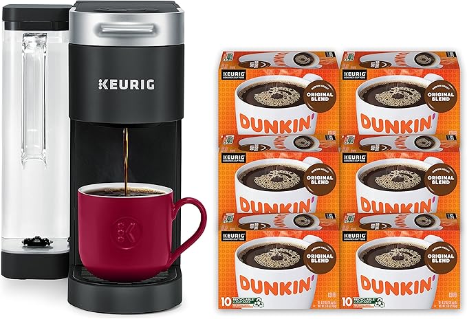 Keurig K-Supreme Single Serve Coffee Maker with Dunkin' Original Blend Medium Roast 60 K-Cup Pods