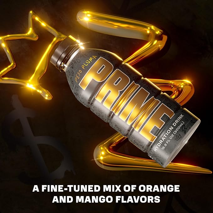 PRIME Hydration PESO PLUMA Sports Drinks Electrolyte Enhanced for Ultimate Hydration 250mg BCAAs B Vitamins Antioxidants Low Sugar 16.9 Fl Oz 12 Pack