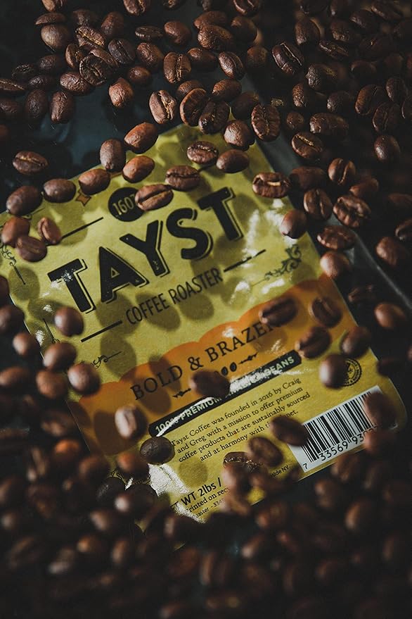 Tayst Coffee Bold &amp Brazen Dark Roast Gourmet Premium Coffee 2lb Bag