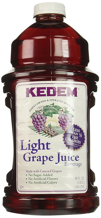 Kedem Pure Kosher Grape Juice Concord Light 96 Fluid Ounce