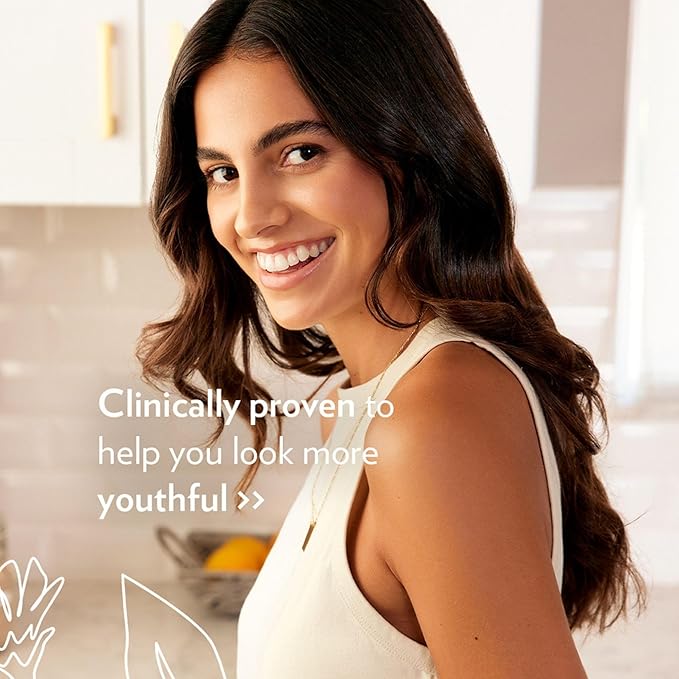 Nu Skin Beauty Focus Collagen+ | Marine Collagen Liquid Supplement with Lutein &amp Wheat Lipids | Supports Skin Hydration Elasticity &amp Smooth Appearance | 30 Pouches | Strawberry