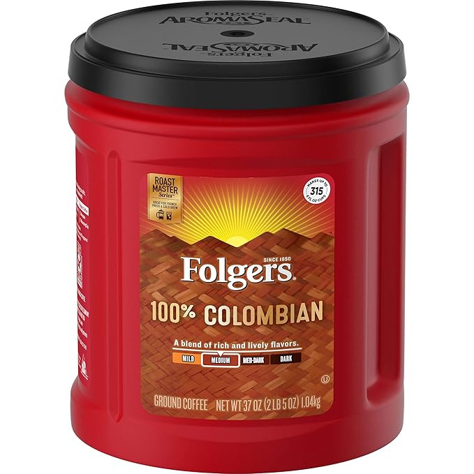 Folgers 100% Colombian Ground Coffee 37-Ounce - Pack of 2