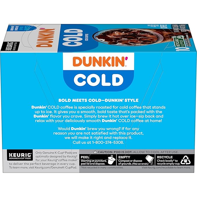 Dunkin' Cold Coffee 60 Keurig K-Cup Pods