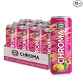 CHROMA All Natural Mushroom Energy Drink - Lion's Mane Cordyceps L-Theanine Beet Root Guarana Electrolytes Adaptogens Green Tea Caffeine. No crash or jitters. Energy Mood Focus Performance B