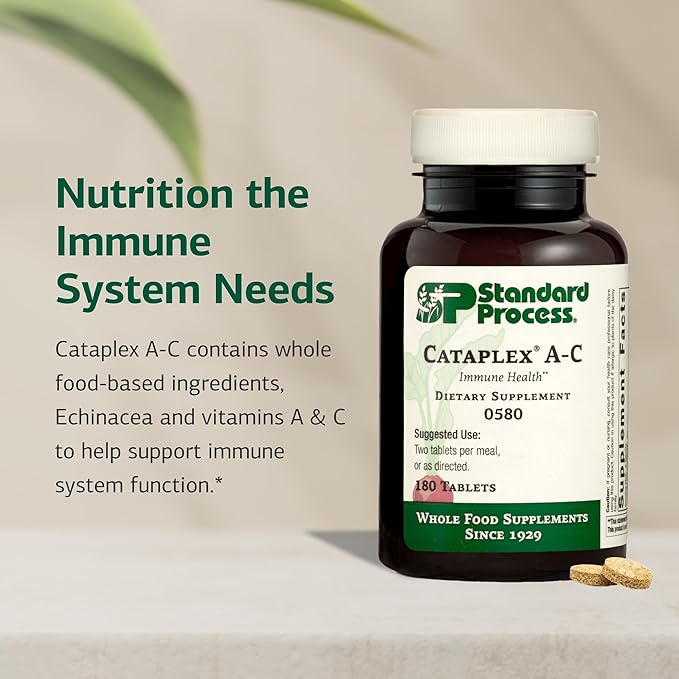 Standard Process Cataplex A-C - Supplement for Immune &amp Healthy Cell Support with Vitamins C &amp A - Aids Eye Health - Contains Ingredients with Antioxidant Activity - 180 Tablets (90 Servings)