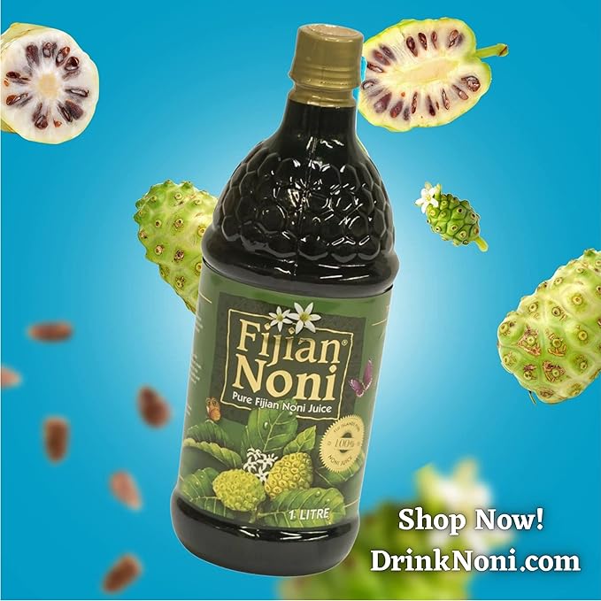 Fijian NONI Juice - Pure Certified Organic - Rich in Antioxidants (33.8 Fl.Oz Bottle) A Gift Of Nature Cold Pressed from Wild Organic Noni Fruits