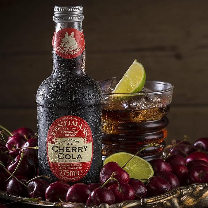 Fentimans Botanically Brewed Classic Cherry Cola Sparkling Soda 9.3 fl oz Bottles – Premium Craft Soda/Mixer for Cocktails &amp Refreshing Drinks