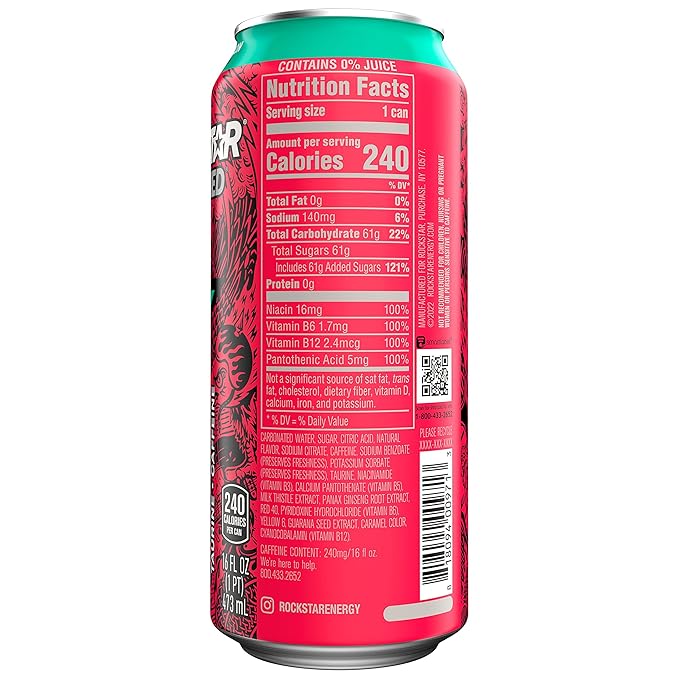 Rockstar Punched Watermelon 16 Oz Can (Pack of 3)