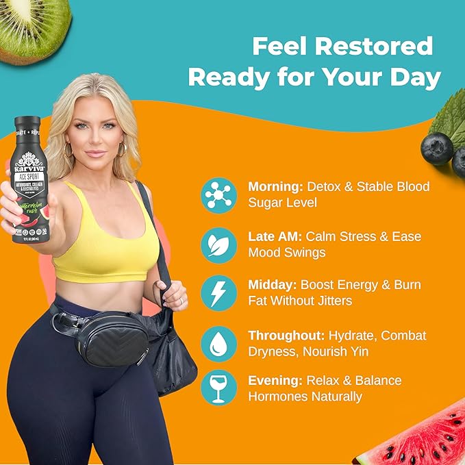 Karviva Juice Cleanse For Women's Health &amp Hormonal Balance | Ancient Remedies For Weight Control Energy Boost Skin Health | Detox Energy Collagen Boost and Destress | TCM-Inspired Relief | N