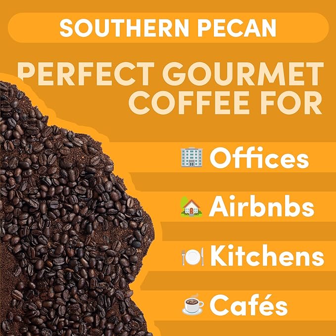 2 lb Southern Pecan Whole Bean Coffee | Pecan Flavored Coffee Beans | Bulk Medium Roast Nutty | Specialty Grade | 32 oz