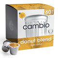 Cambio Roasters Organic Coffee Pods - Donut Blend Light Roast The Only Organic Recyclable Aluminum Coffee Pods Small Batch Roasted Keurig® Compatible Balanced Flavor Longer Lasting Freshness 60