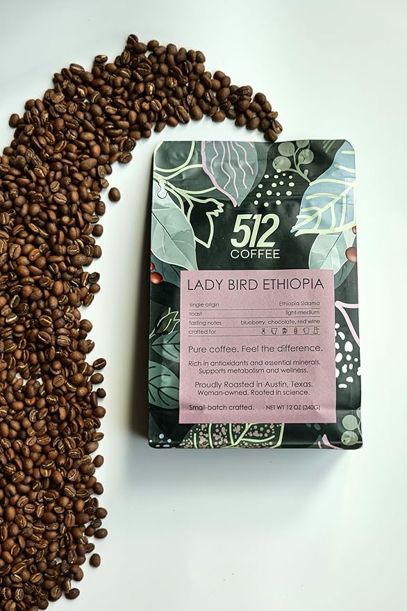512 Coffee – Specialty Ethiopian Whole Bean Light-Medium – Lady Bird Ethiopia – Freshly Hand-Roasted Specialty Arabica Premium Small Batch Single Origin