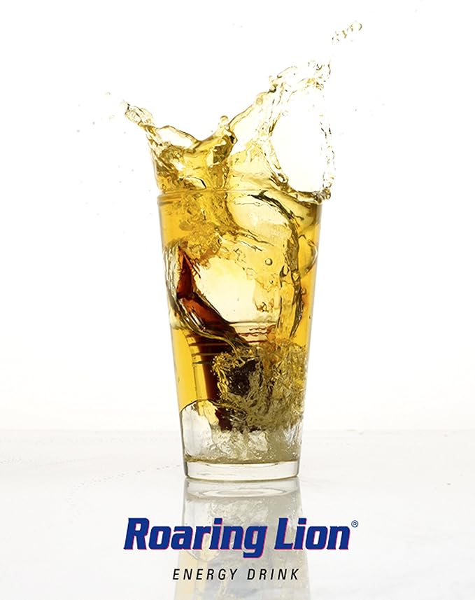 Roaring Lion energy drink (1 Gallon Bag-in-Box Syrup Concentrate) - Box Pours 6 Gallons of Energy Drink - Use with Bar Gun Soda Fountain or Home Beverage System