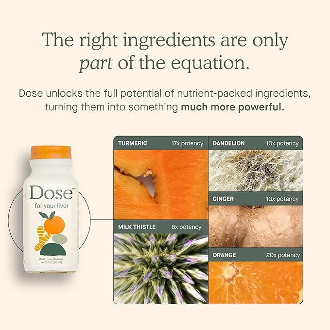 Dose for Your Liver Cleanse Detox &amp Repair Made with Organic Milk Thistle Supplement with Turmeric Dandelion Ginger and Orange Supports Healthy Liver Function16oz Bottle 3 Pack (3 Week Supp