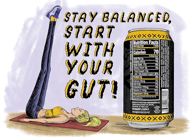 Baobab Stamina Drink – Natural Energy with Baobab Yerba Mate &amp Hibiscus | Clean Focus Great Taste &amp No Crash | Plant-Based Superfruit Functional Beverage Perfect Pre Workout Drink (6x12oz Ca