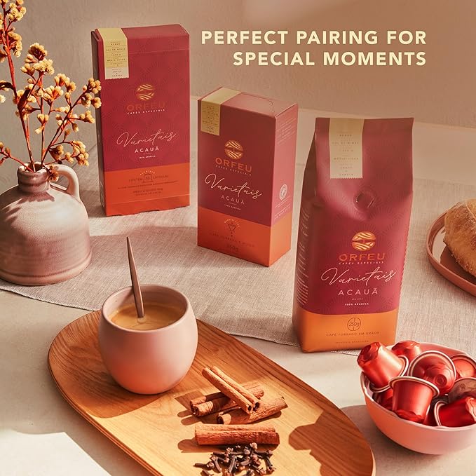 Roasted and Ground Acauã Coffee 8.8 oz – Notes of Clove and Cinnamon Medium-Light Roast Moderate Intensity – Ideal for Sophisticated Palates – Café Orfeu