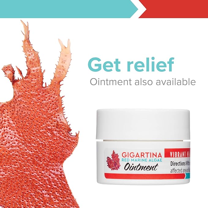 Vibrant Health Gigartina Red Marine Algae Plant-Based Immune Support 60 Capsules