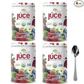 Terra-Kai Organics Juce Super Fruit and Veggie Blend Drink 12.2-Ounce Garden Berry 30 Servings Greens Powder Juce Green Juice Powder Super Food Greens Drink Juce Terra Kai (Pack 4) bundle with