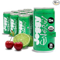 Joggy Energy Drink | Cherry Lime 12pk (8.4oz) | USDA Organic No Added Sugar Plant-Based Energy with Juice &amp Natural Caffeine + L-Theanine | Pre-Workout Focus Drink | No Jitters Vegan Gluten-Fr
